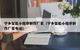 阳春宁乡智能小程序制作厂家（宁乡智能小程序制作厂家电话）